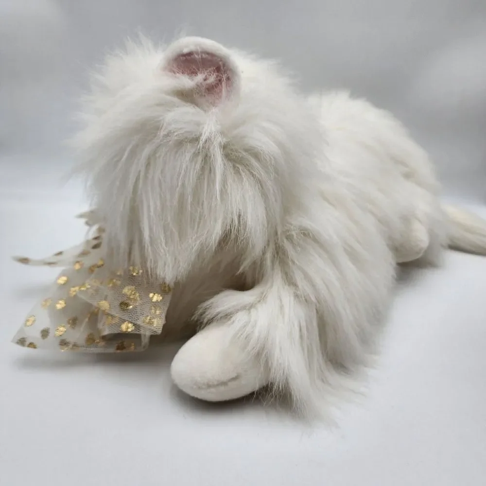 Vintage Commonwealth White Fluffy Persian Cat‎ Plush Soft Stuffed Animal Toy